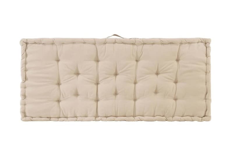 Dyna till pallsoffa bomull 120x80x10 cm beige - Beige - Utemöbler - Dynor - Soffdynor & bänkdynor utemöbler