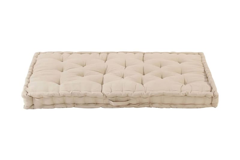 Dyna till pallsoffa bomull 120x80x10 cm beige - Beige - Utemöbler - Dynor - Soffdynor & bänkdynor utemöbler