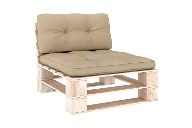 Dynor till pallsoffa 2 st beige - Beige - Utemöbler - Dynor - Soffdynor & bänkdynor utemöbler