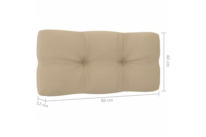 Dynor till pallsoffa 2 st beige - Beige - Utemöbler - Dynor - Soffdynor & bänkdynor utemöbler