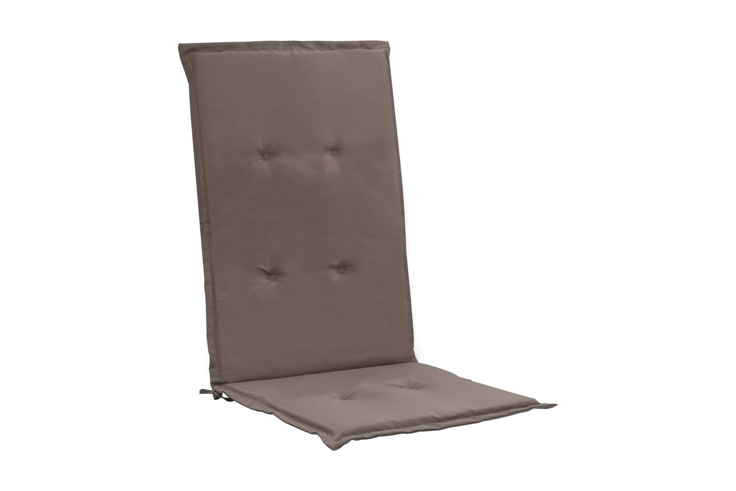 Stolsdynor för trädgården 4 st taupe 120x50x3 cm – Brun