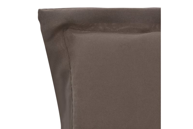 Stolsdynor för trädgården 4 st taupe 120x50x3 cm - Brun - Utemöbler - Dynor - Positionsdynor