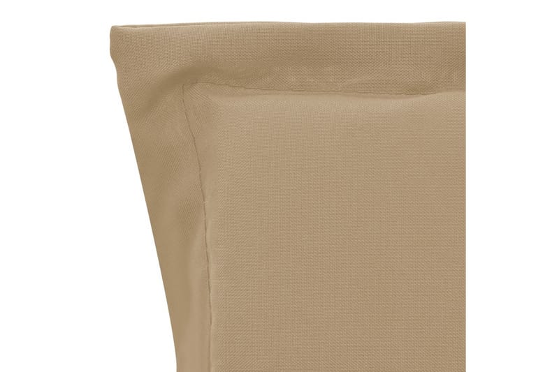 Dynor för trädgårdsstolar 2 st beige 100x50x3 cm - Beige - Utemöbler - Dynor - Ryggdynor & sittdynor utemöbler