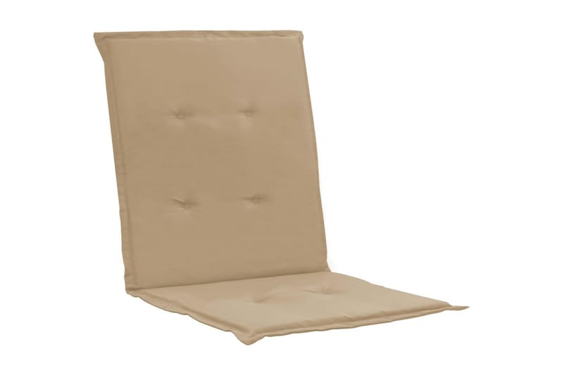 Dynor för trädgårdsstolar 2 st beige 100x50x3 cm - Beige - Utemöbler - Dynor - Ryggdynor & sittdynor utemöbler