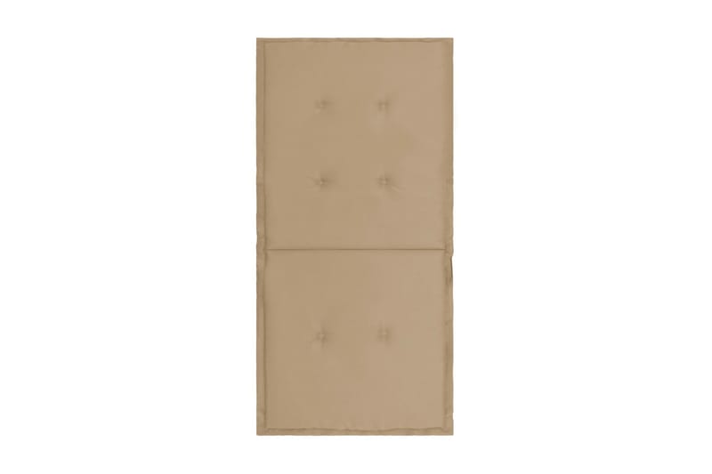 Dynor för trädgårdsstolar 2 st beige 100x50x3 cm - Beige - Utemöbler - Dynor - Ryggdynor & sittdynor utemöbler