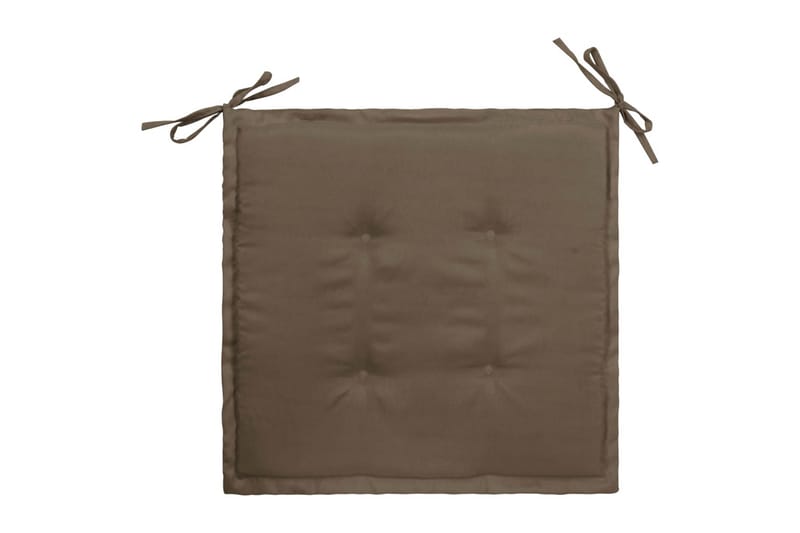 Dynor för trädgårdsstolar 4 st taupe 40x40x3 cm - Brun - Utemöbler - Dynor - Ryggdynor & sittdynor utemöbler