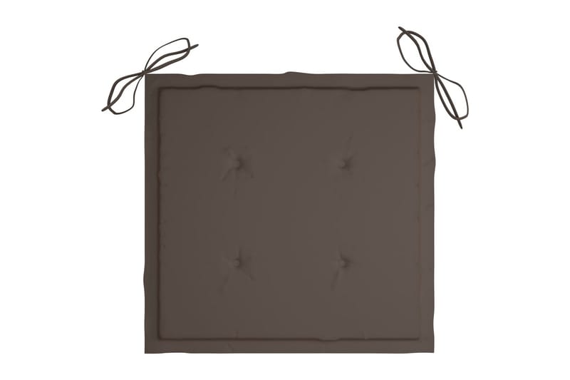 Sittdynor för trädgården 2 st taupe 40x40x4 cm tyg - Brun - Utemöbler - Dynor - Ryggdynor & sittdynor utemöbler