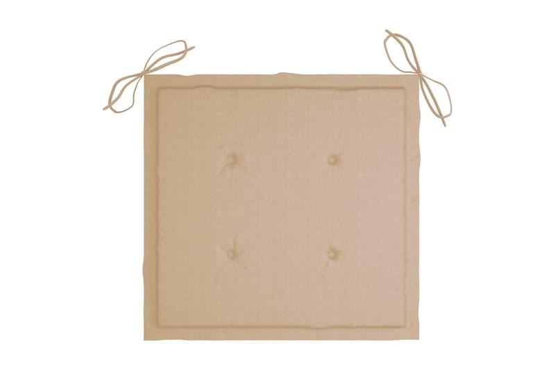 Sittdynor för trädgården 6 st beige 50x50x4 cm tyg - Beige - Utemöbler - Dynor - Ryggdynor & sittdynor utemöbler