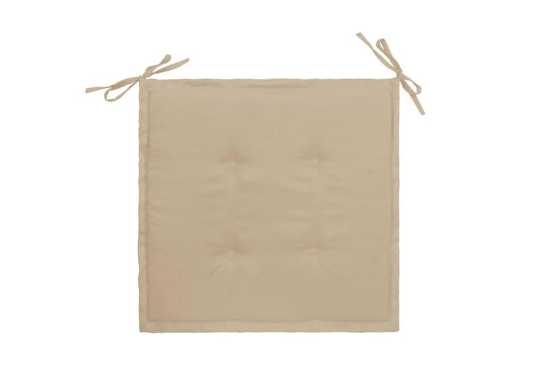 Stolsdynor för trädgården 2 st beige 50x50x3 cm - Beige - Utemöbler - Dynor - Ryggdynor & sittdynor utemöbler