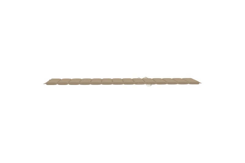 Solsängsdyna beige 200x50x3 cm tyg - Beige - Utemöbler - Dynor - Solsängsdynor