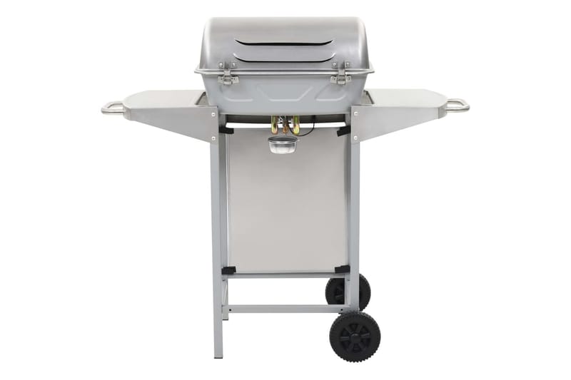 Gasolgrill med 2 grillzoner rostfritt stål silver - Silver - Utemöbler - Grillar & matlagning utomhus - Gasolgrill