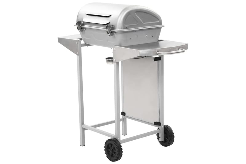 Gasolgrill med 2 grillzoner rostfritt stål silver - Silver - Utemöbler - Grillar & matlagning utomhus - Gasolgrill