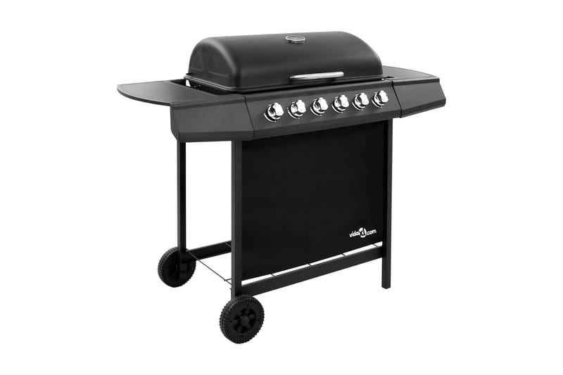 Gasolgrill med 6 brännare svart - Svart - Utemöbler - Grillar & matlagning utomhus - Gasolgrill