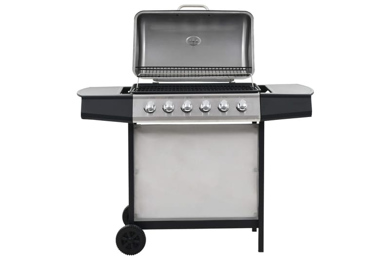 Gasolgrill med 6 grillzoner rostfritt stål silver - Silver - Utemöbler - Grillar & matlagning utomhus - Gasolgrill