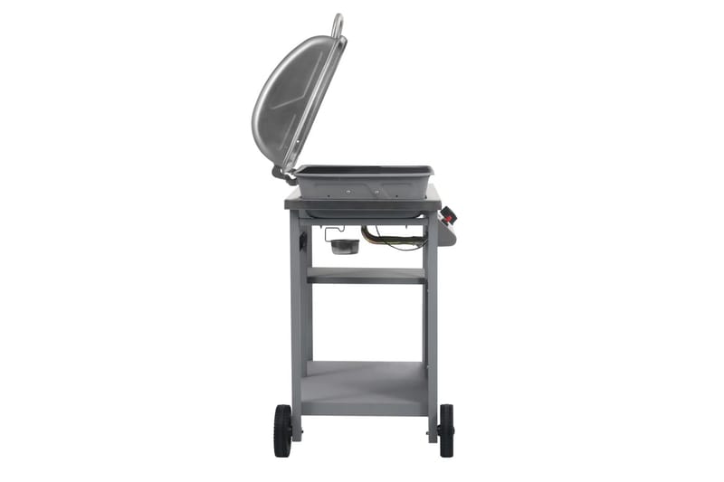 Gasolgrill med sidobord i 3 nivåer silver - Silver - Utemöbler - Grillar & matlagning utomhus - Gasolgrill