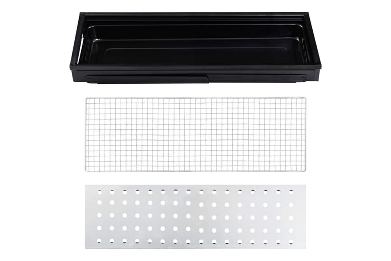 Portabel campinggrill stål 60x22,5x33 cm - Svart - Utemöbler - Grillar & matlagning utomhus - Kolgrill