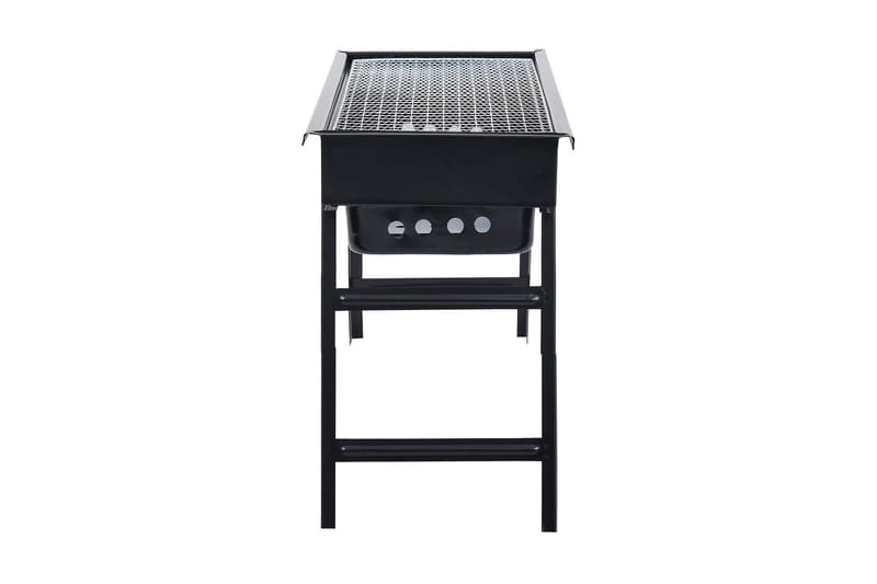 Portabel campinggrill stål 60x22,5x33 cm - Svart - Utemöbler - Grillar & matlagning utomhus - Kolgrill