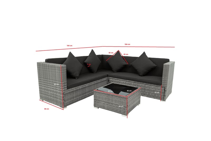 LINGÄL 5-sits Loungegrupp Utomhus - Utemöbler - Utegrupp - Loungegrupp