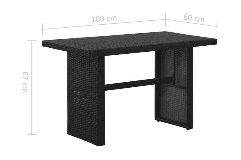 Loungegrupp Utomhus för trädgården med dynor 3 delar konstrotting sv - Svart - Utemöbler - Utegrupp - Loungegrupp