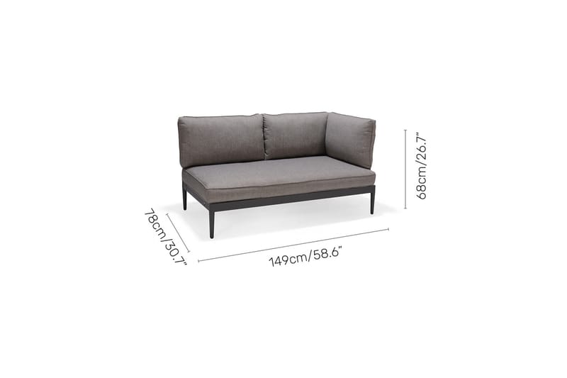 PANJIN Loungegrupp 4-sits Svart - Lifestyle Garden - Utemöbler - Utegrupp - Loungegrupp