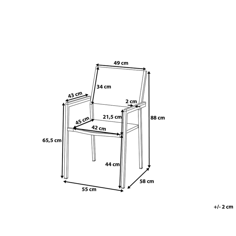 BACOLI Matgrupp 220 cm Svart + 8 Stolar - Utemöbler - Utegrupp - Matgrupper utomhus