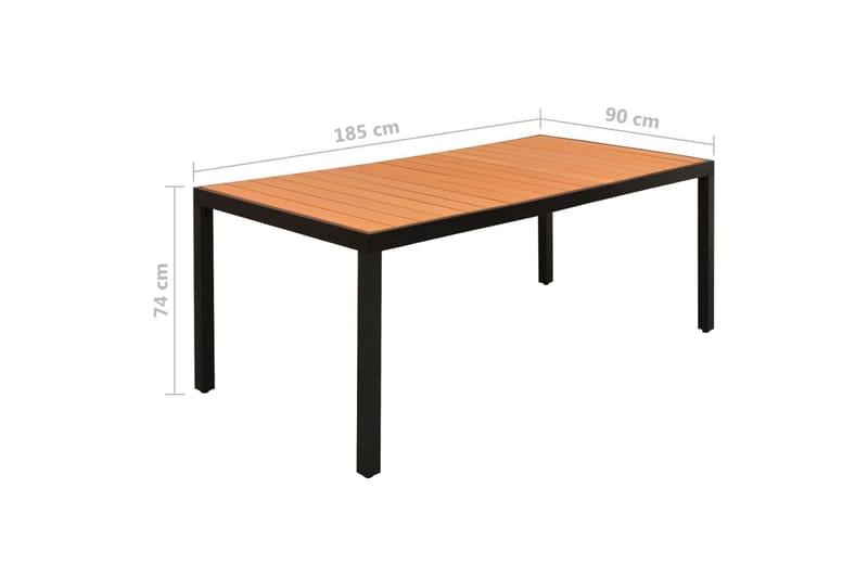 Matgrupp för trädgården 9 delar aluminium svart - Svart - Utemöbler - Utegrupp - Matgrupper utomhus