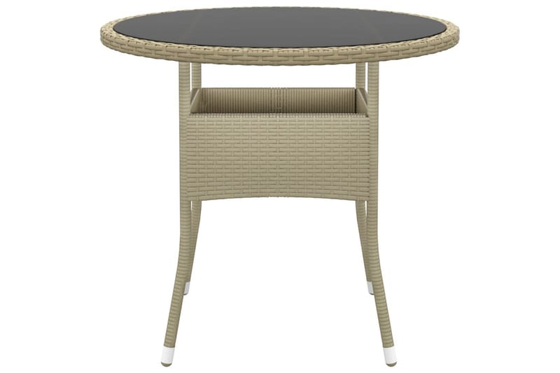 Matgrupp Utomhus för trädgården 3 delar konstrotting beige - Beige - Utemöbler - Utegrupp - Matgrupper utomhus