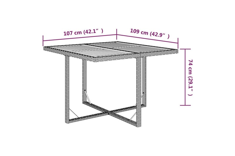 Matgrupp Utomhus för trädgården med dynor 9 delar konstrotting beige - Beige - Utemöbler - Utegrupp - Matgrupper utomhus