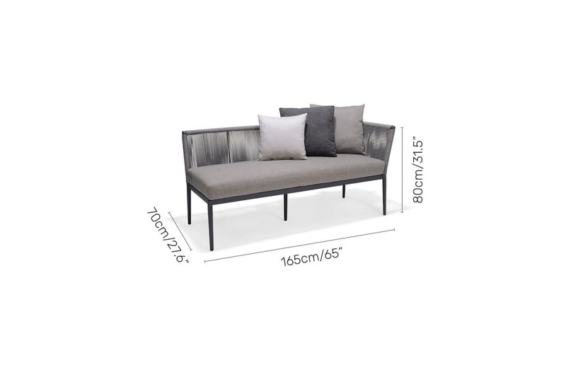 PANJIN Matgrupp 144x90 cm + 6 Stolar Svart - Lifestyle Garden - Matgrupper utomhus