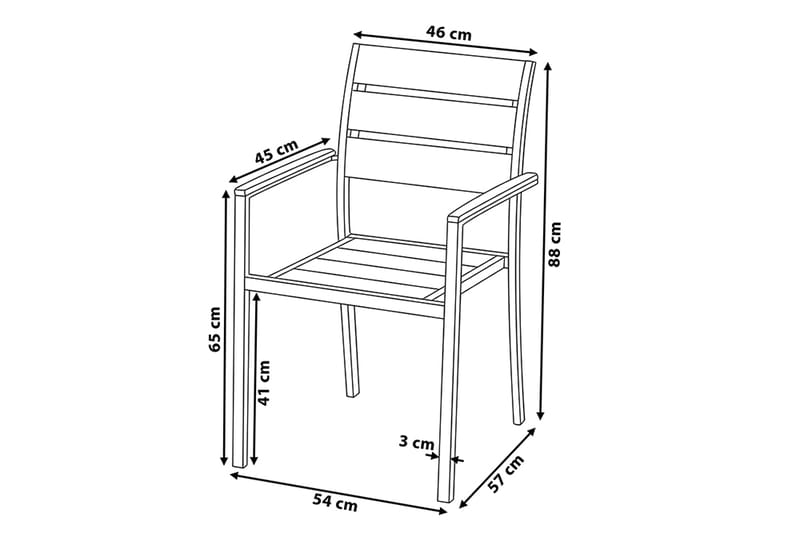 VERNIO Trädgårdsmöbelset med Bord+6 Stolar - Utemöbler - Utegrupp - Matgrupper utomhus