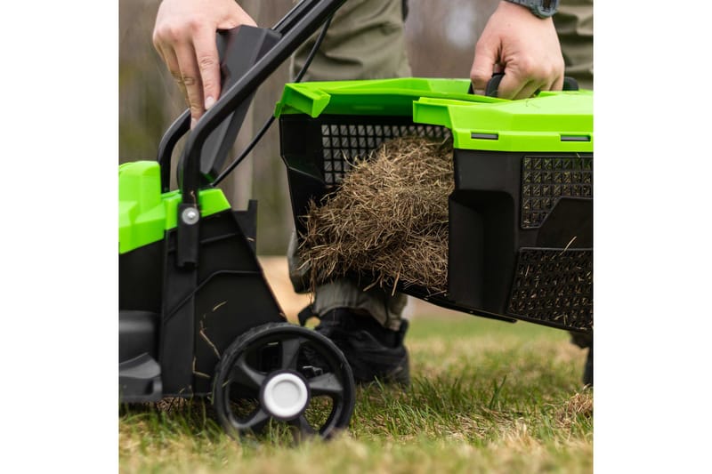 Fornorth Batteridriven Gräsklippare Gh1000E, 20V med Batteri och Laddare - Vit - Utemöbler - Övrigt utemöbler - Tillbehör - Övriga trädgårdstillbehör