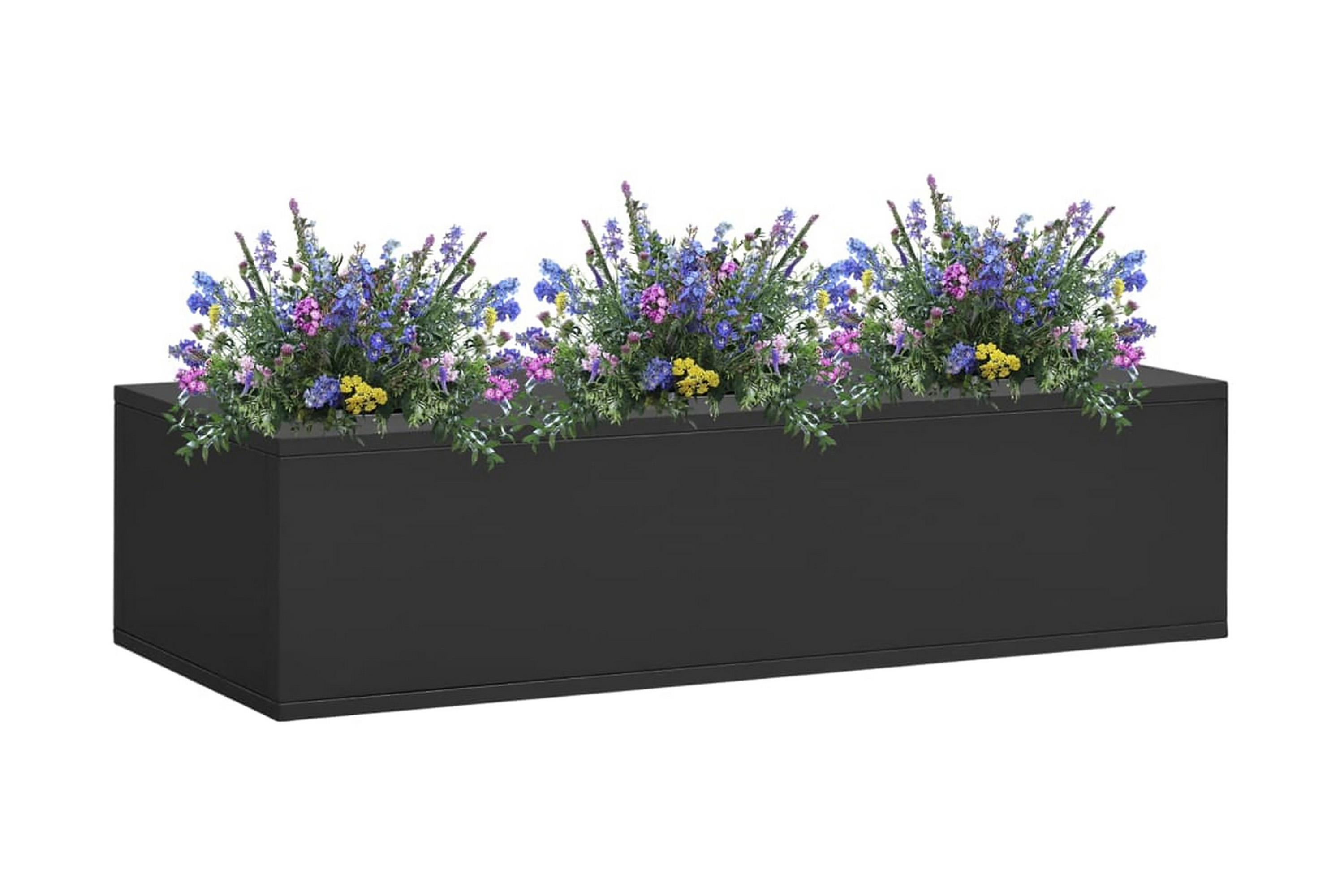 Blomlåda för kontor antracit 90x40x23 cm stål – Grå