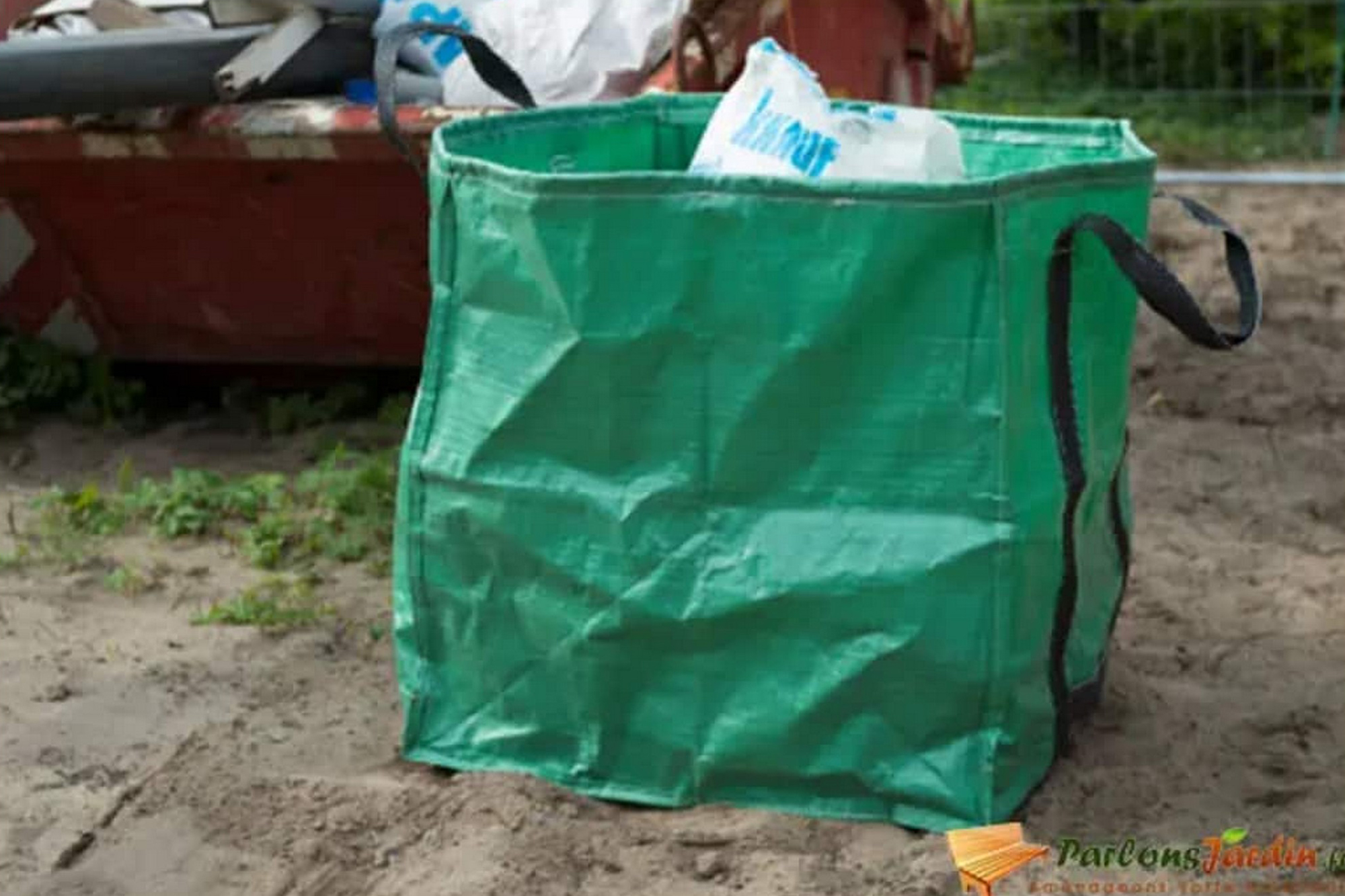 Nature Trädgårdsavfallspåse fyrkantig grön 148 L – Grön