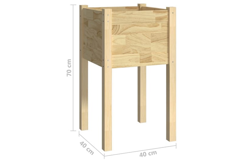 Odlingslåda 40x40x70 cm massiv furu - Brun - Utemöbler - Övrigt utemöbler - Tillbehör - Övriga trädgårdstillbehör