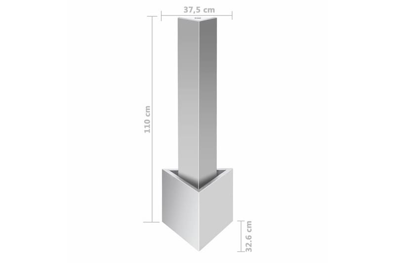 Trädgårdsfontän 37,7x32,6x110 rostfritt stål - Silver - Utemöbler - Övrigt utemöbler - Tillbehör - Övriga trädgårdstillbehör