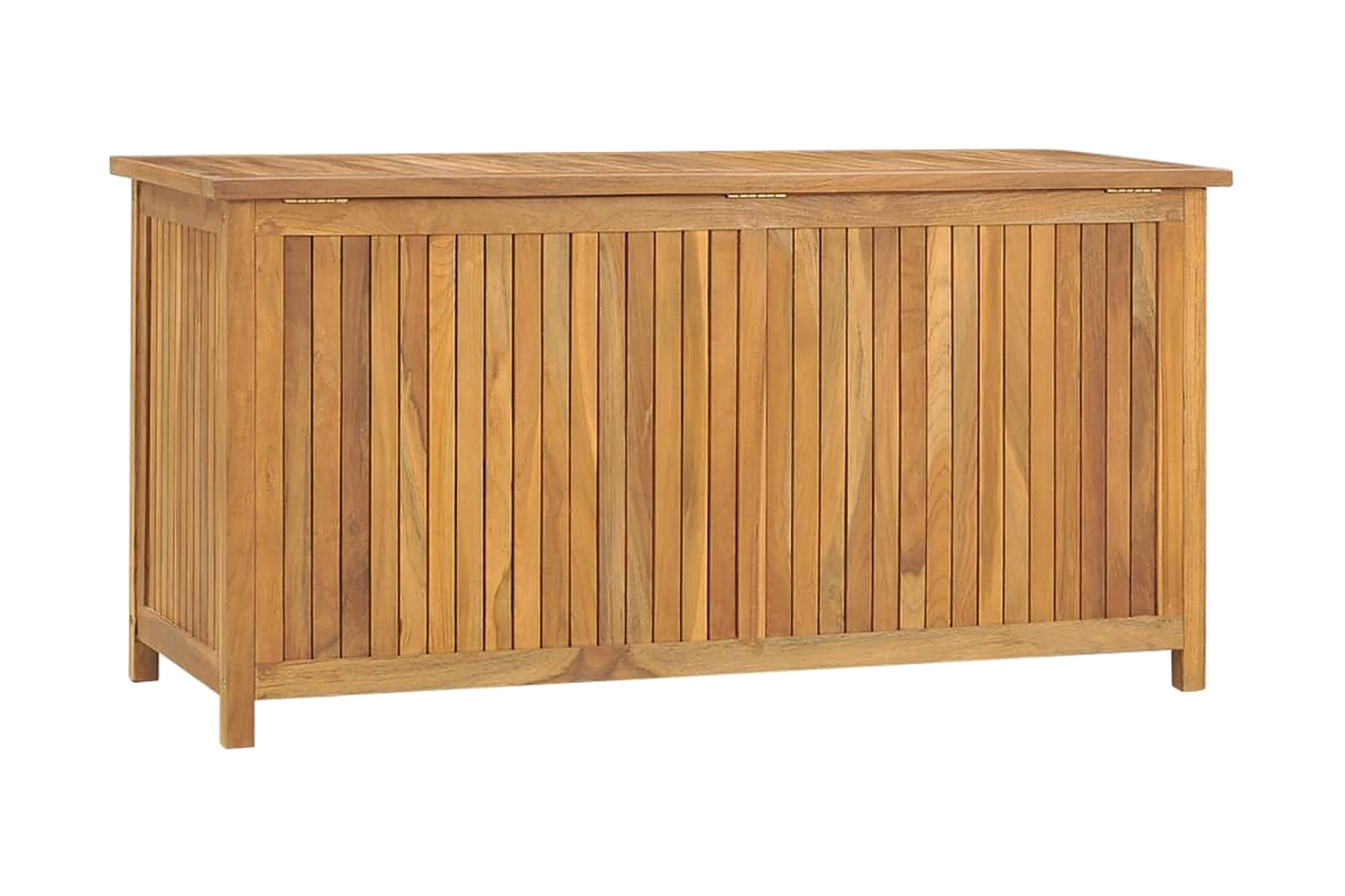 Trädgårdslåda 114x50x58 cm massiv teak – Brun