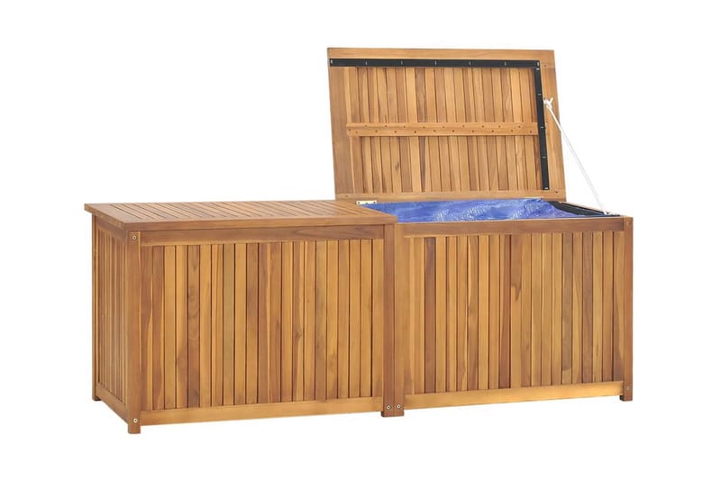 Trädgårdslåda 150x50x53 cm massiv teak - Brun - Utemöbler - Övrigt utemöbler - Tillbehör - Övriga trädgårdstillbehör