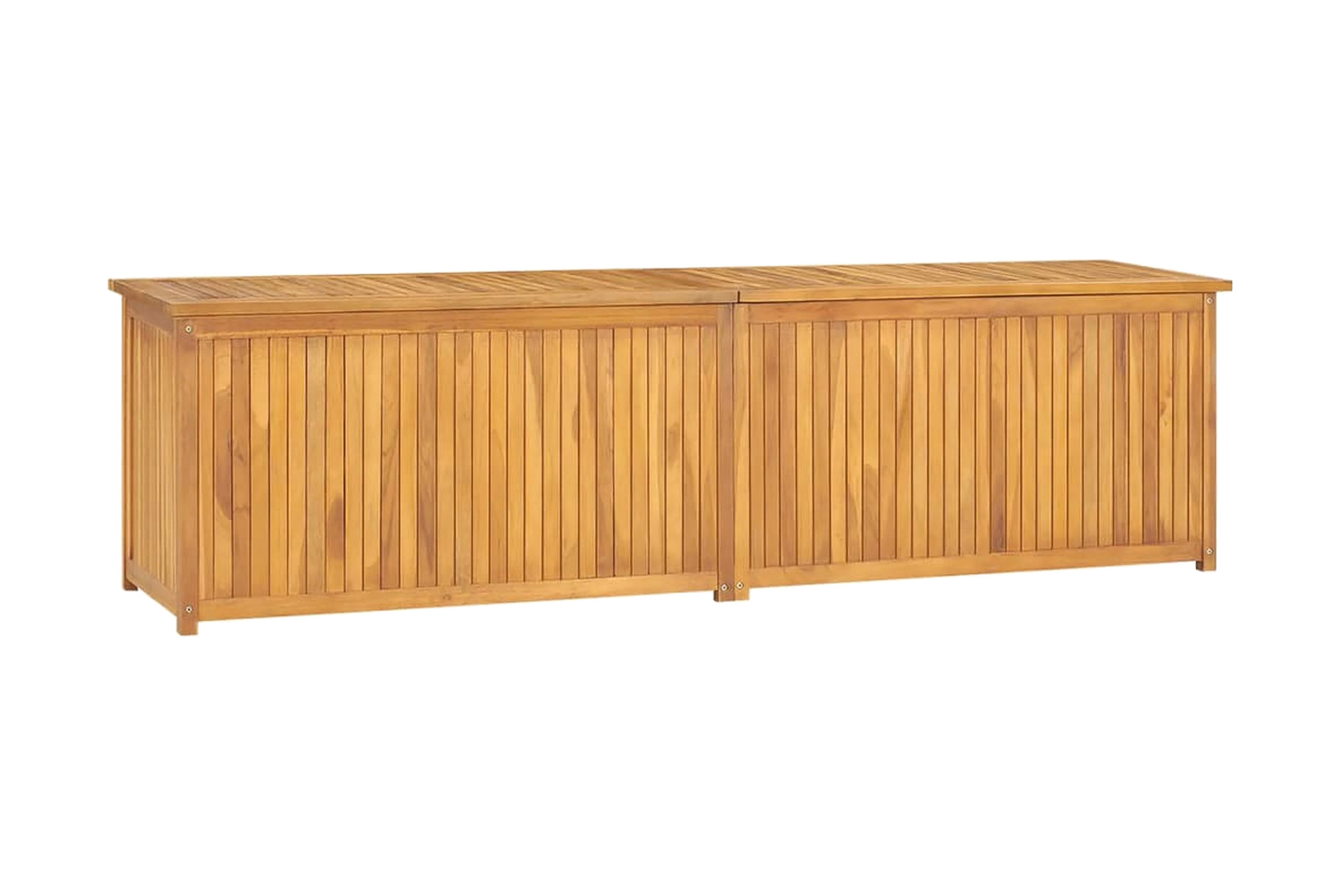 Trädgårdslåda 200x50x53 cm massiv teak – Brun