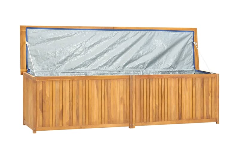 Trädgårdslåda 200x50x53 cm massiv teak - Brun - Utemöbler - Övrigt utemöbler - Tillbehör - Övriga trädgårdstillbehör