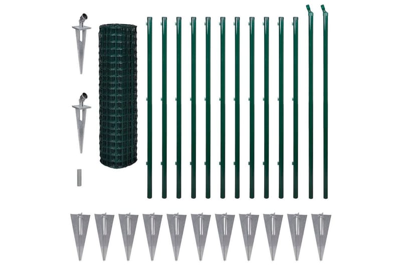 Eurofence stål 25x1,5 m grön - Grön - Utemöbler - Övrigt utemöbler - Tillbehör - Staket & grindar