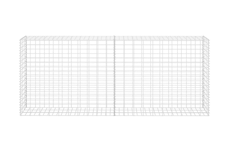 Gabion galvaniserat stål 85x30x200 cm - Silver - Utemöbler - Övrigt utemöbler - Tillbehör - Staket & grindar