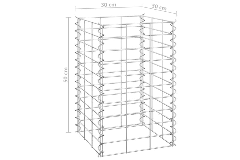 Gabioner 16 st 30x30x50/100/150/200 cm järn - Silver - Utemöbler - Övrigt utemöbler - Tillbehör - Staket & grindar