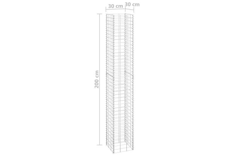 Gabioner 16 st 30x30x50/100/150/200 cm järn - Silver - Utemöbler - Övrigt utemöbler - Tillbehör - Staket & grindar