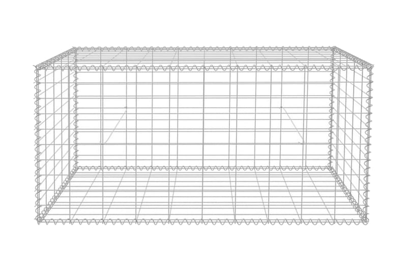 Gabionkorg galvaniserat stål 100x50x50 cm - Silver - Utemöbler - Övrigt utemöbler - Tillbehör - Staket & grindar