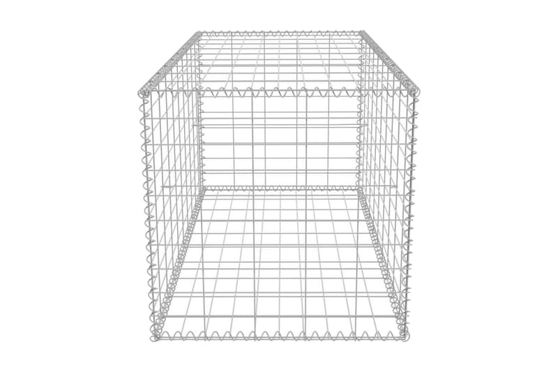 Gabionkorg galvaniserat stål 100x50x50 cm - Silver - Utemöbler - Övrigt utemöbler - Tillbehör - Staket & grindar