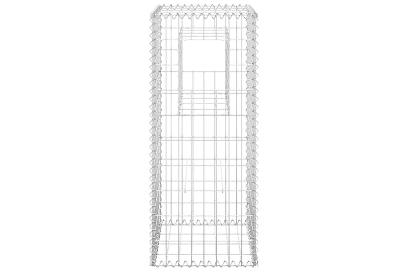 Gabionkorg stolpform 40x40x100 cm järn - Silver - Utemöbler - Övrigt utemöbler - Tillbehör - Staket & grindar