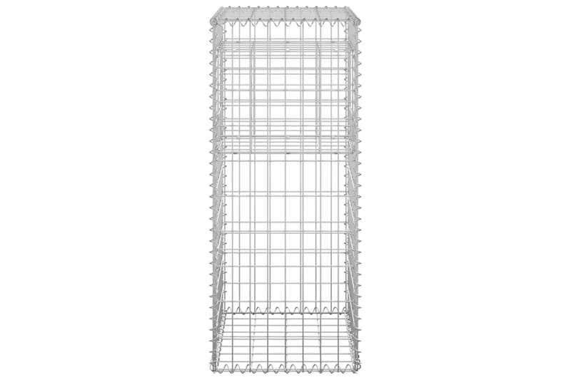 Gabionkorg stolpform 40x40x100 cm järn - Silver - Utemöbler - Övrigt utemöbler - Tillbehör - Staket & grindar