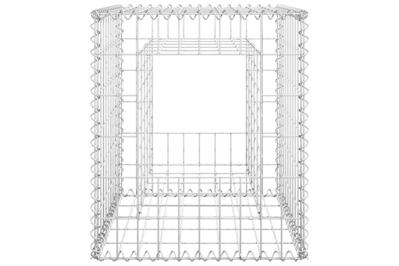 Gabionkorg stolpform 50x50x60 cm järn - Silver - Utemöbler - Övrigt utemöbler - Tillbehör - Staket & grindar