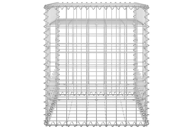 Gabionkorg stolpform 50x50x60 cm järn - Silver - Utemöbler - Övrigt utemöbler - Tillbehör - Staket & grindar