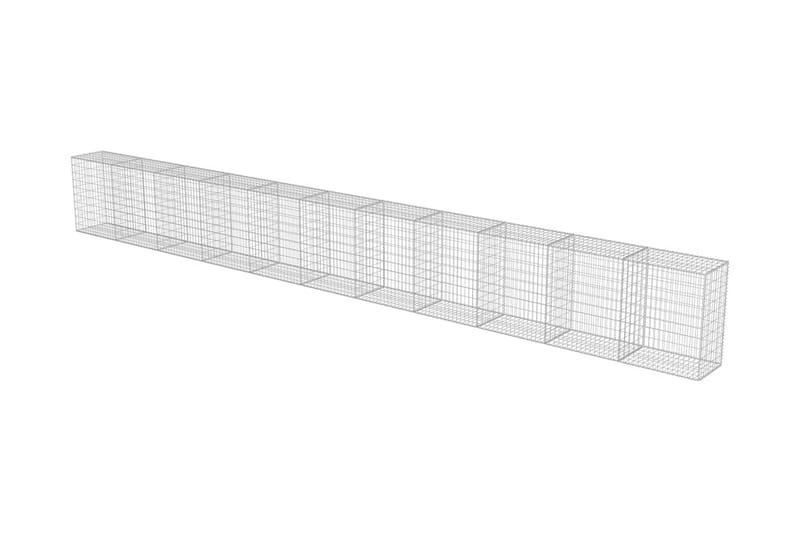 Gabionmur i galvaniserat stål 900x50x100 cm - Silver - Utemöbler - Övrigt utemöbler - Tillbehör - Staket & grindar